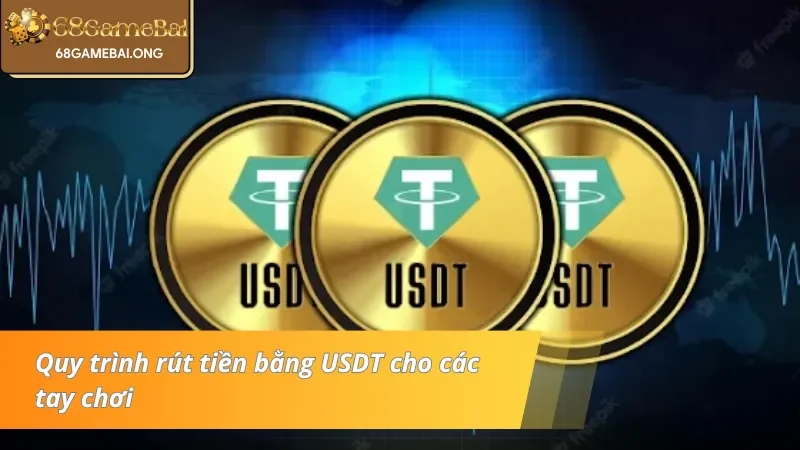 Thao tác rút tiền bằng USDT